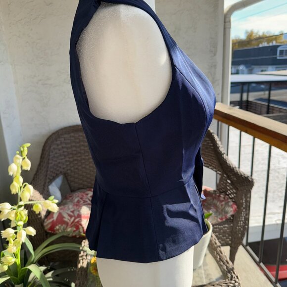 Women’s Front Button Blazer Vest Navy Size Small - Picture 5 of 8